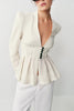 Blazer Sculpted Ivory 🤍