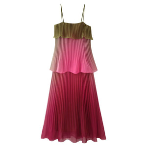 Vestido Sunset Bloom Plissé