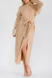 Vestido Camel Élégance