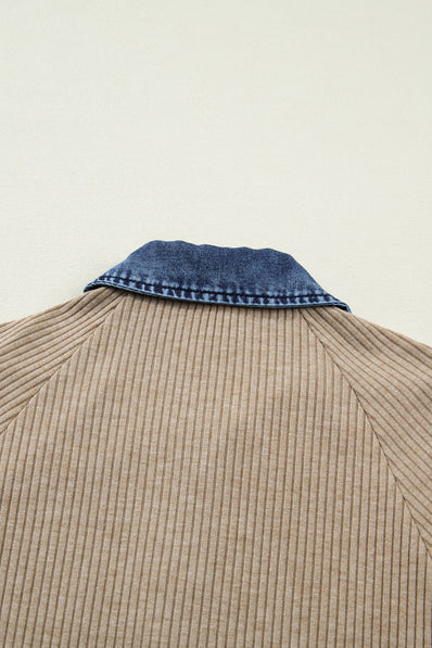 Sweater Denim Contrast