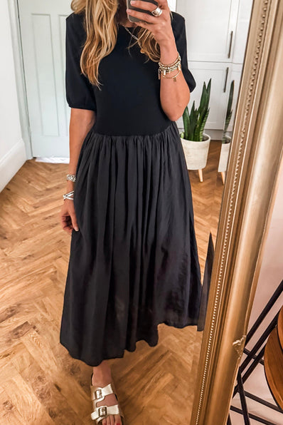 Black Effortless Midi