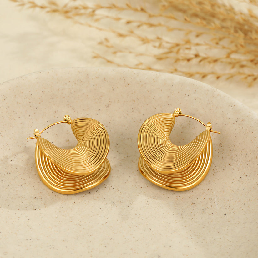 Aretes Golden Wave
