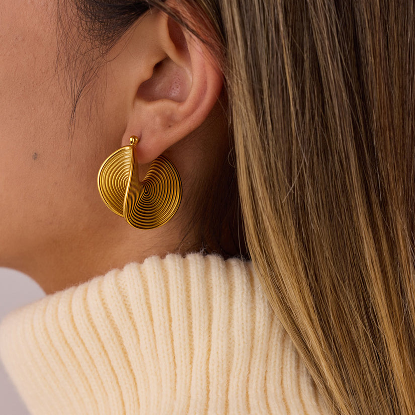 Aretes Golden Wave
