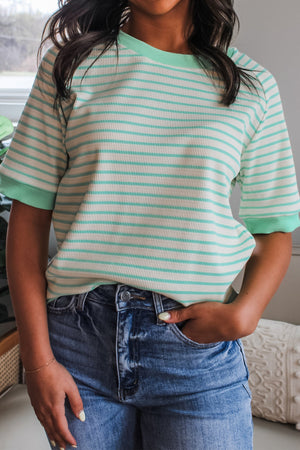 Palm Breeze Ribbed Tee