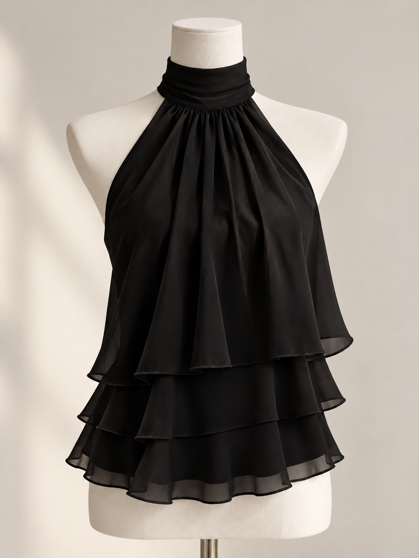 Blusa Noir Cascade 🖤