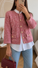 Cárdigan Rosé Tweed