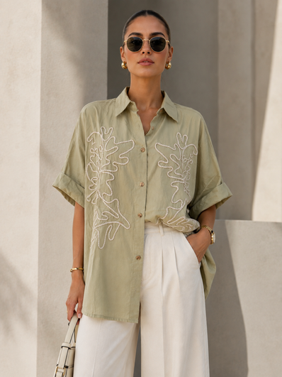 Blusa Oliva Atelier