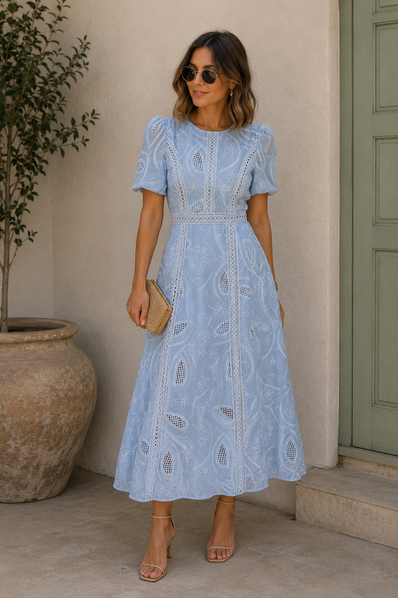 Vestido Celeste Fiore