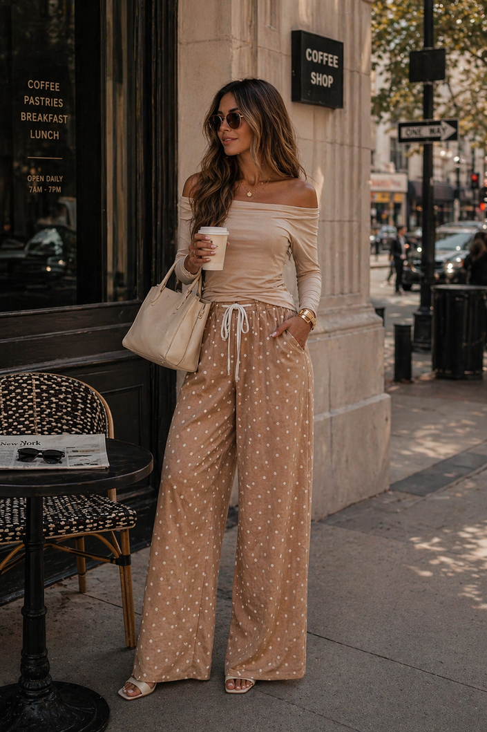 Palazzo Blush Dots