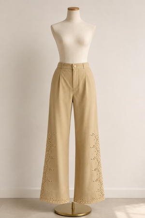 Pantalón Bordado Bajo