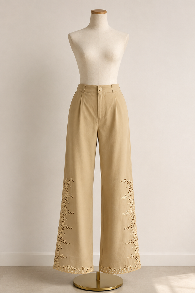 Pantalón Bordado Bajo