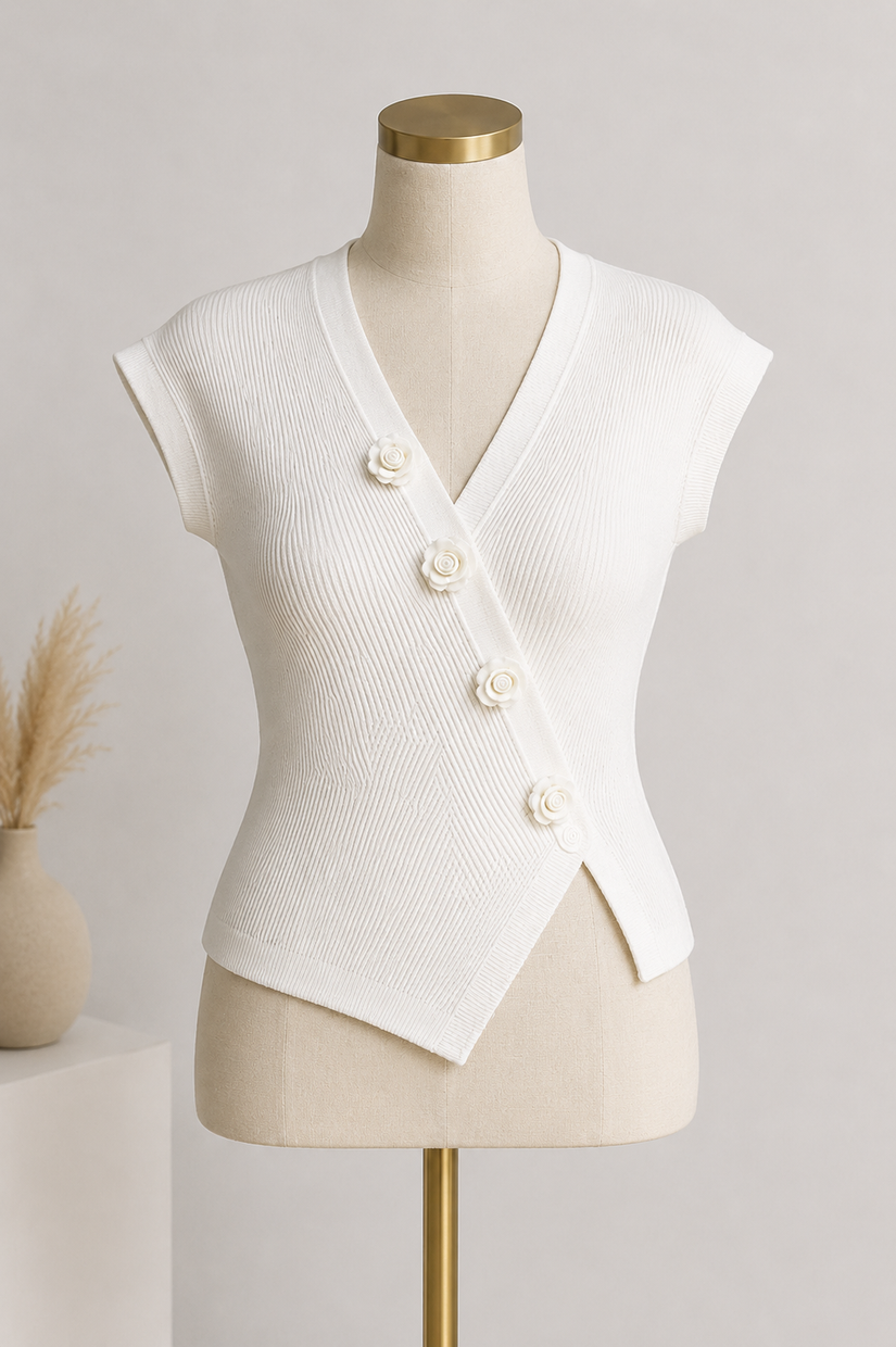 Blusa Rosette Wrap