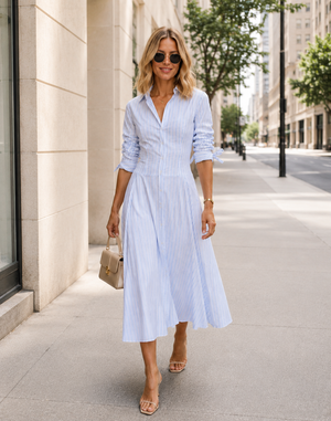 Vestido Cambridge Bleu