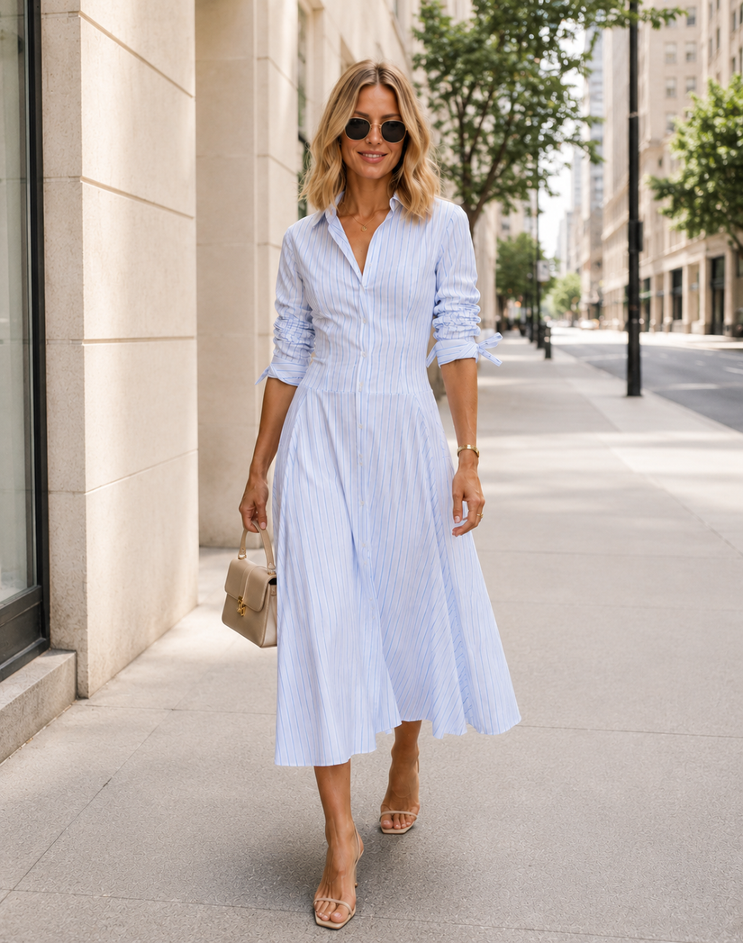 Vestido Cambridge Bleu