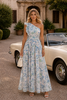 one shoulder floral