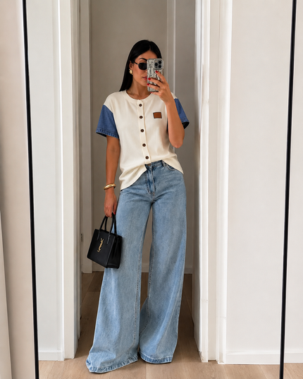 Denim Touch Blous