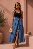Denim Bow Elegance