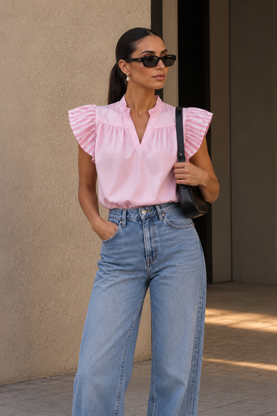 Blusa Rosé Stripe