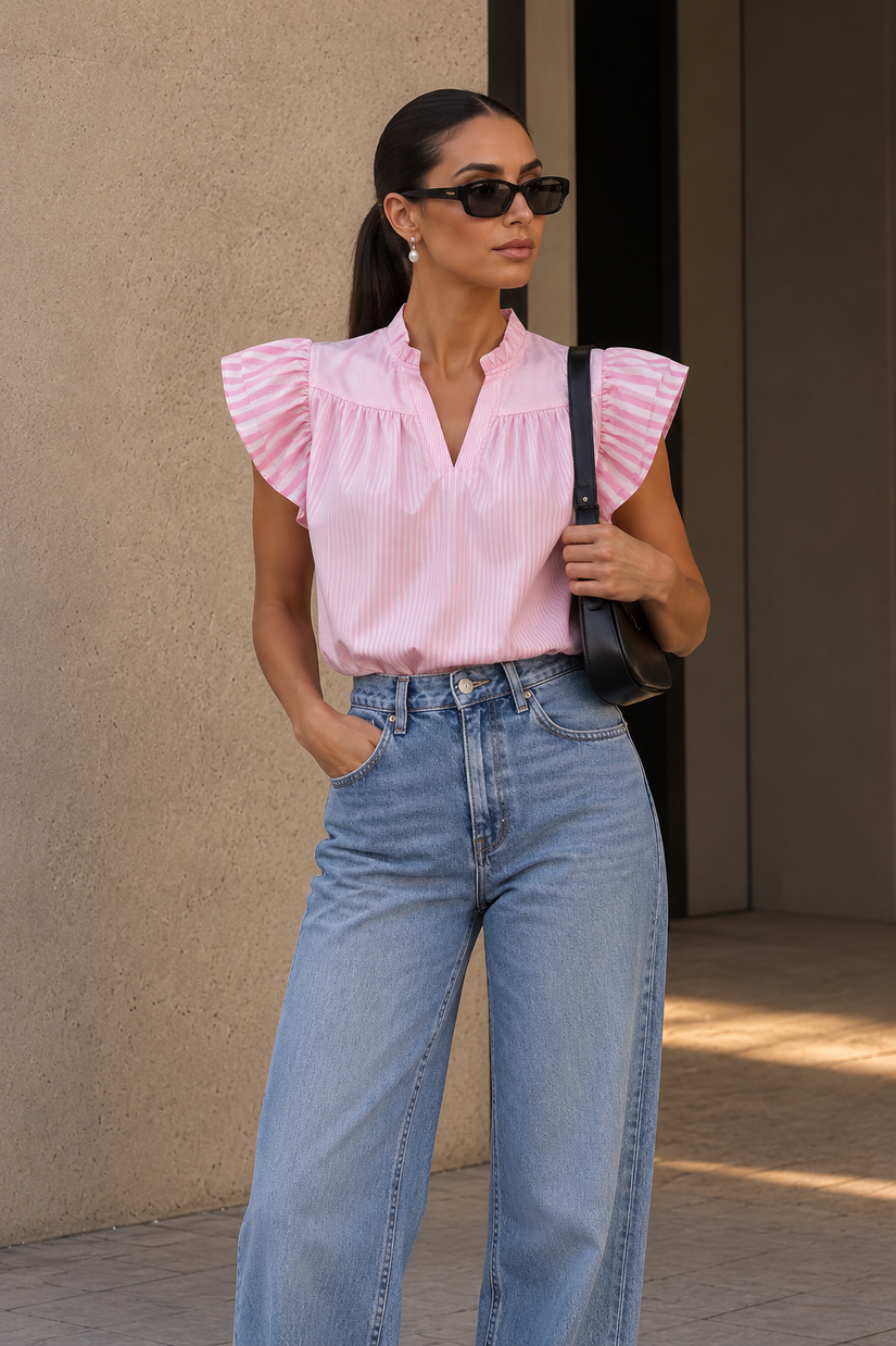 Blusa Rosé Stripe