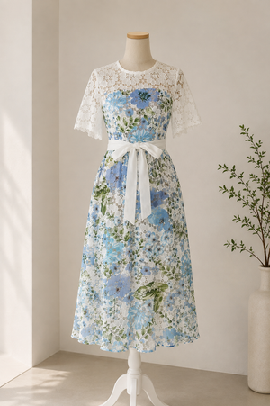 Vestido Blue Garden