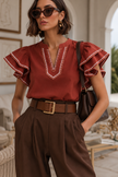 Blusa Sienna Terracotta 🤎