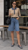 Sweater Denim Contrast