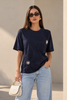Blusa Bloom Pearl Navy