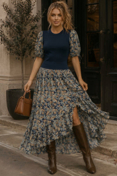 Vestido Blue Garden