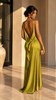 Vestido Golden Muse – Olive Satin