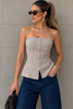 Top Strapless Camille Tweed