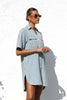 Soft Blue Shirt Dress