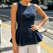 Blusa Denim Coquette Bow