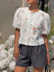 Blusa Fleur Print