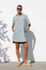 Soft Blue Shirt Dress