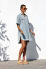 Soft Blue Shirt Dress