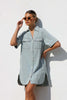 Soft Blue Shirt Dress
