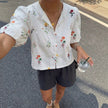 Blusa Fleur Print