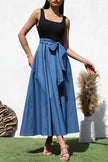 Denim Bow Elegance