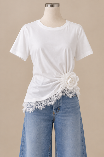 Blusa Fleur Blanc