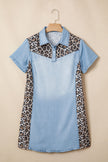 Leopard Panel Mini Dress