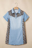 Leopard Panel Mini Dress