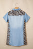 Leopard Panel Mini Dress
