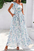 one shoulder floral
