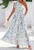 one shoulder floral
